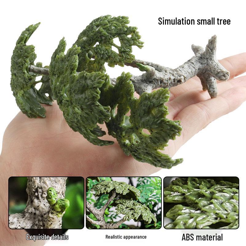Handmade Children's Cognitive Simulation Banyan Tree and Pine Tree Ornaments for Building Sand Table Landscapes