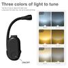 Clip Book Light with Flexible Hose Stepless Dimmable Rechargeable Eye-caring Pocket-sized LED Reading Lamp for Student