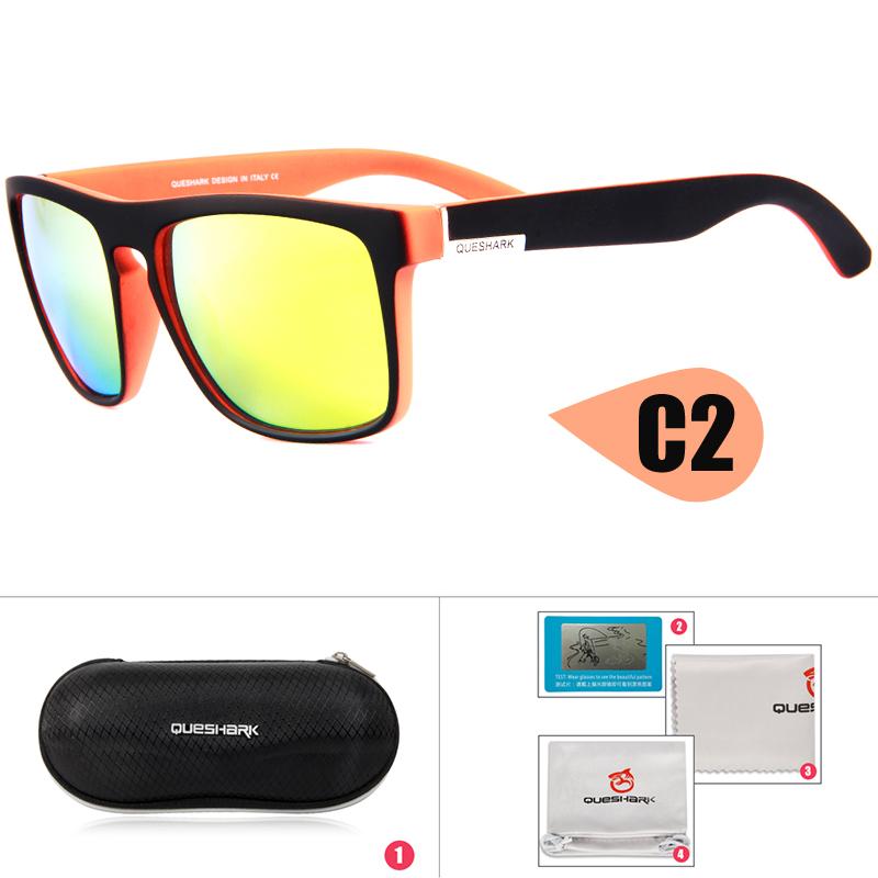 Queshark Поляризованные спортивные очки для бега, рыбалки, пешего туризма и велоспорта для мужчин и женщин