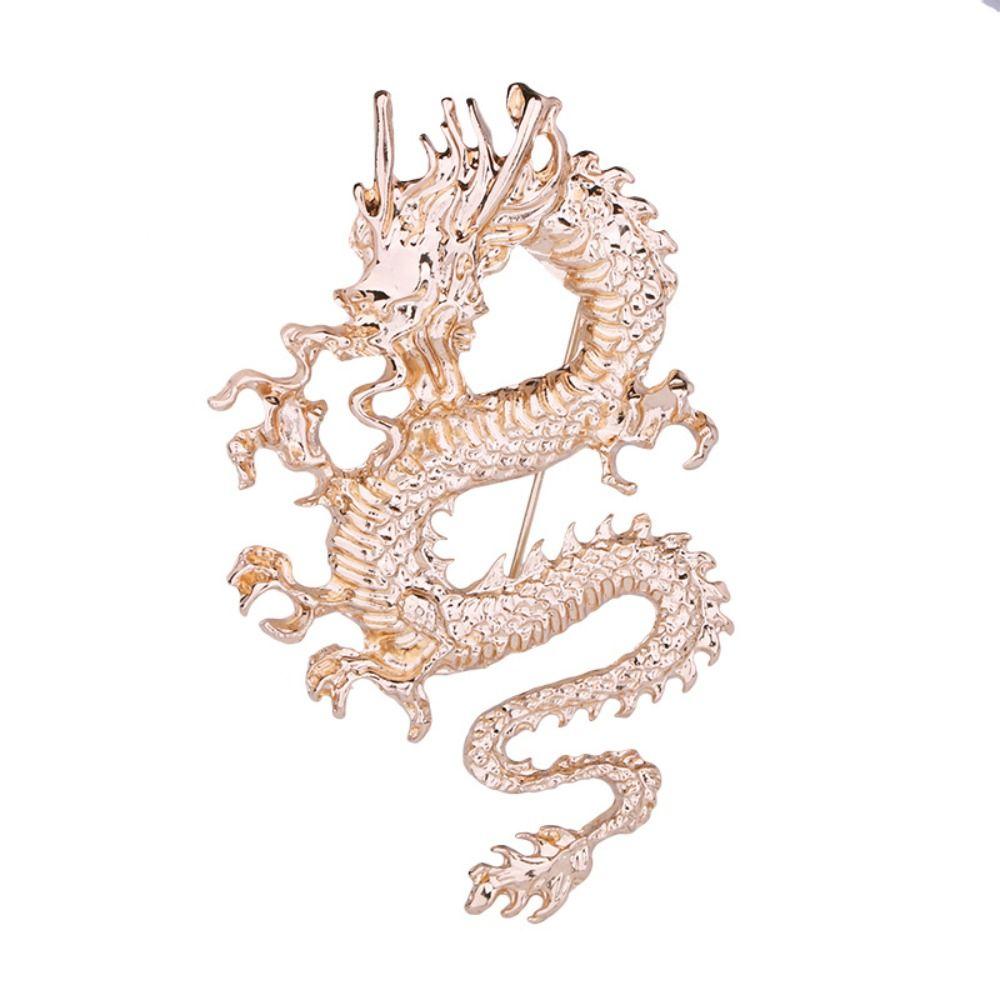 Style Zinc Zinc Alloy Legend Animal Lapel Pins Vintage Men Brooch Metal Dragon Badge Suit Coat Collar Pins