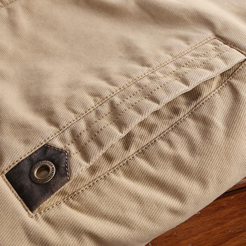 Мужское пальто из чистого хлопка плюс бархатное утолщенное хлопковое пальто, мужская свободная хлопковая куртка большого размера, мужская одежда