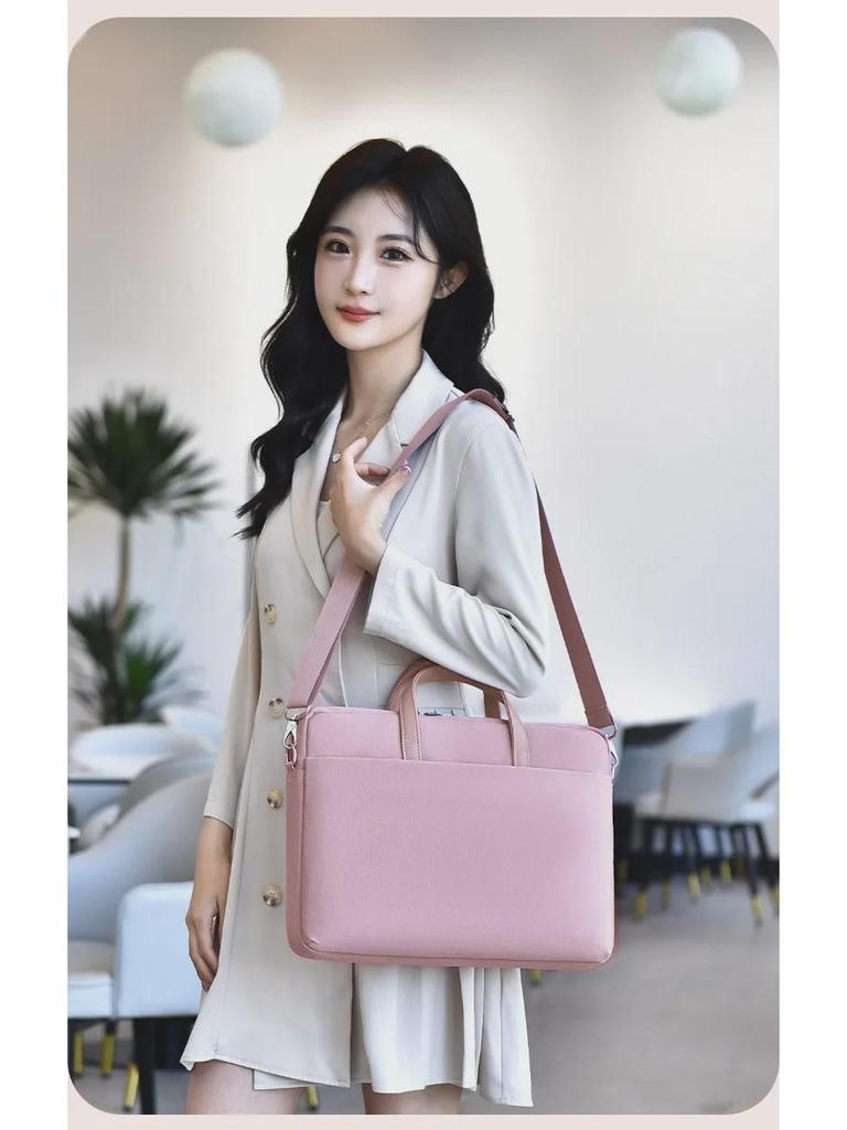 Women's High-End 15-16 Inch Fashion Shoulder Messenger Laptop Handbag