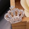 Rhinestone Style Brooch Pin Crown Design Breastpin Vintage Wedding Gift