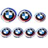 For BMW 50th Anniversary Logo 82mm+Rear Badge 74mm+Wheel HubCap 68mm+Steering Wheel Sticker 45mm 2025 New 7Pcs Front Hood Emblem XV1