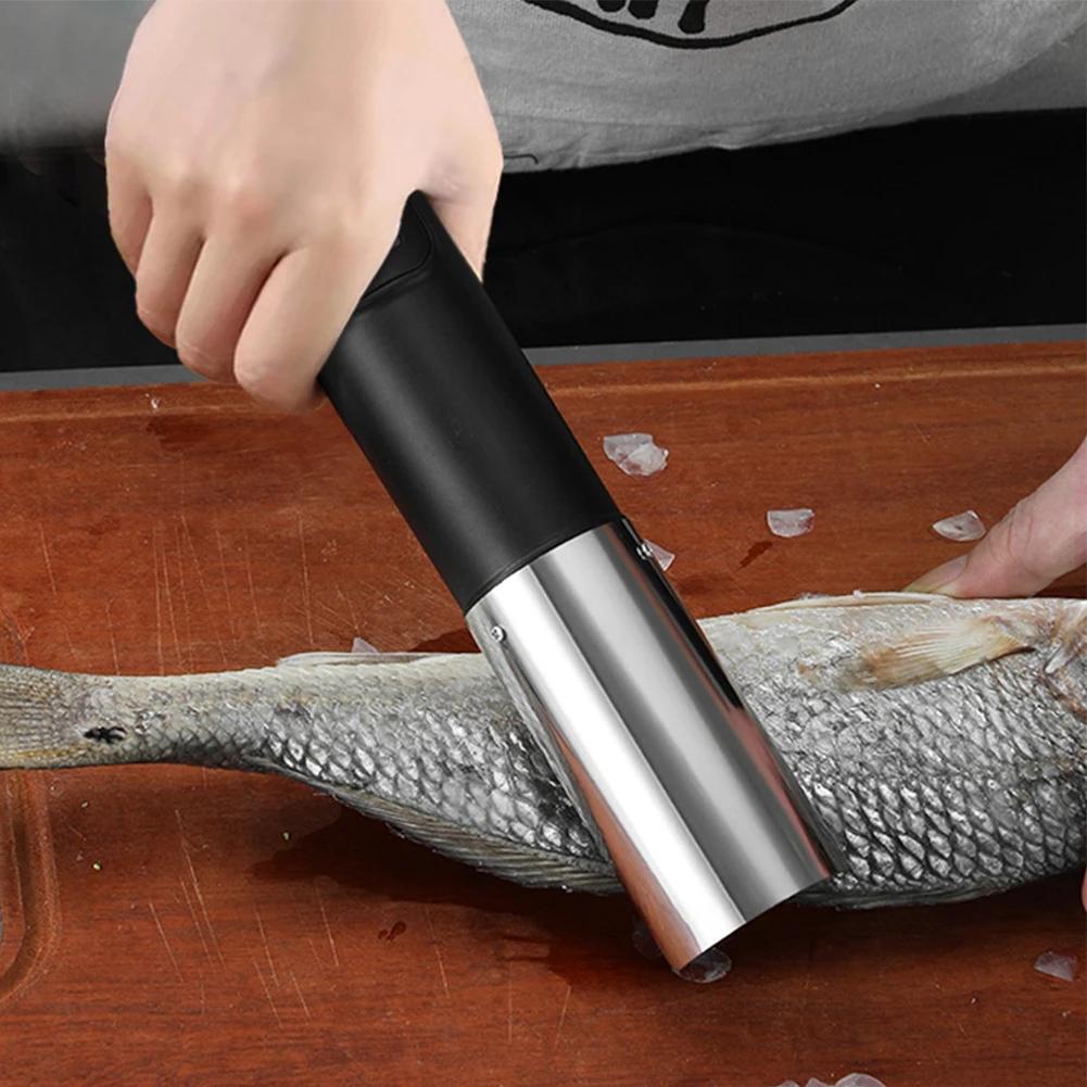 120W Electric Fish Scraper Portable Cordless Fish Scaler Remover Cleaner Waterproof Rechargeable Fish Scale Knife Seafood Tools