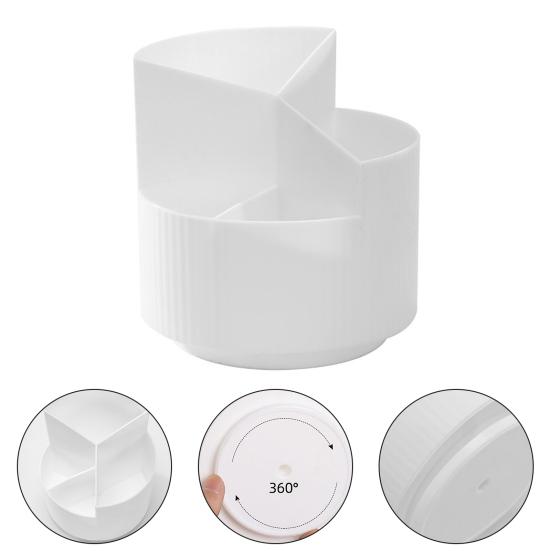 Pen Holder Rotating Pen Organizer Multiple Compartments Stationery Storage Box for Office Home School