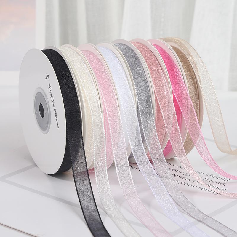 18M/Roll 1cm Single Face Satin Ribbon DIY Handmade Crafts Fabric Christmas Wedding Decoration Silk Ribbons