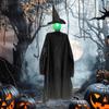 Eerily Flowing Witch Dress Life Size Screaming Witches Outdoor Halloween Decorations with Sound-activated for Yard for Home