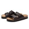 Spring and Summer New Men Cork Slippers Men Sandals and Slippers Hook and Loop Beach Shoes.