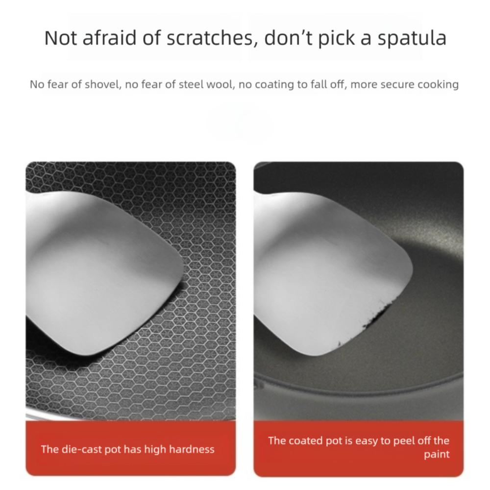 Антипригарный вок из нержавеющей стали 316, без покрытия, с сотовым дном, сковорода вок, газовая, индукционная плита