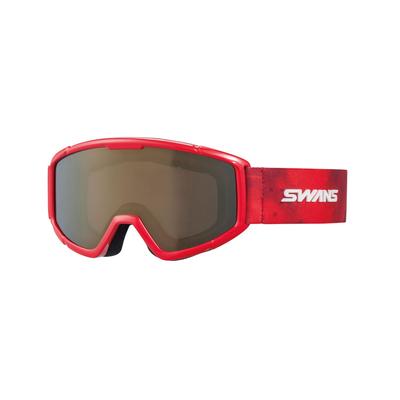 Горнолыжная маска Swans Snow Goggles P1 Зеркальная золотая x УФ-зеркальная линза Детская 140-MDH GLR, Серая, Лыжи, Сноуборд, Антизапотевание, 99,9% Защита,