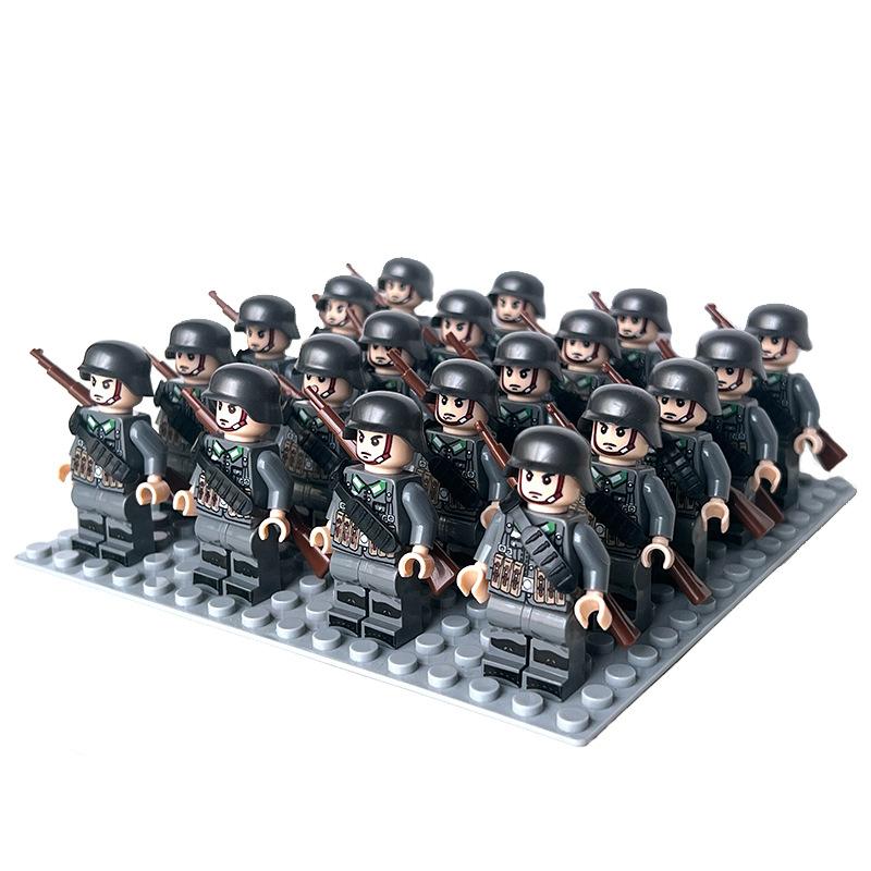 Building Block Assembly Doll Us Army German Army British Army Doll Puzzle Package