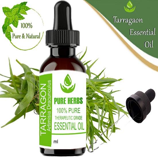 Масло эстрагона Pure Herbs (Полынь эстрагонная) Чистое и натуральное эфирное масло терапевтического качества в пластиковой упаковке с пипеткой.