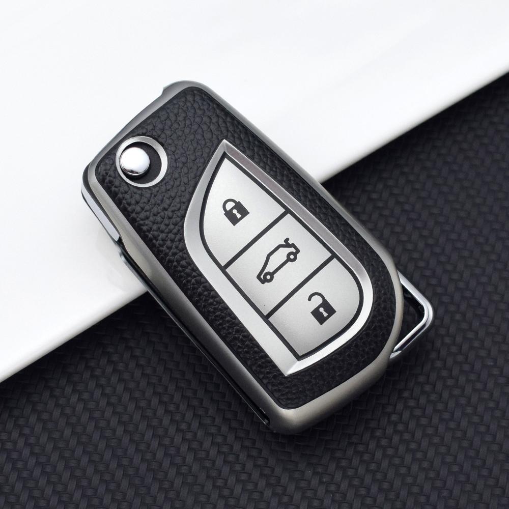 Для Toyota Aygo Yaris Highlander Camry RAV4 брелок для ключей из ТПУ с 3 кнопками, чехол для ключей от автомобиля, защитный чехол, брелок, автомобильные аксессуары
