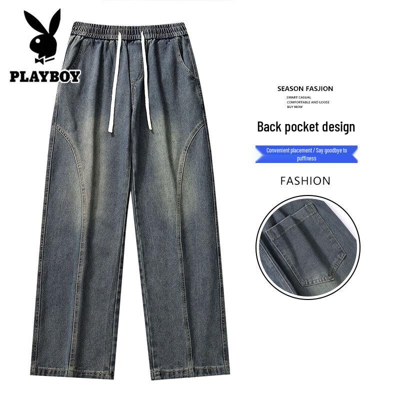 PLAYBOY Мужские свободные прямые повседневные джинсы