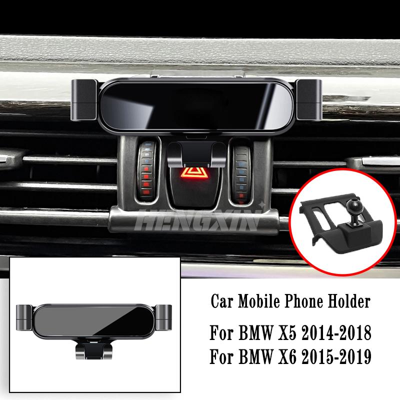 Car Phone Holder For BMW X5 X6 X7 G05 G07 2008-2022 Gravity Navigation Bracket Air Outlet Clip Bracket Rotatable