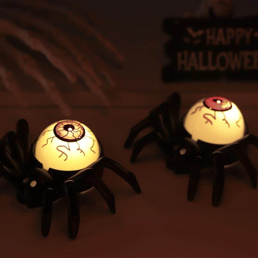 Halloween LED Spider Lighting Ornament Horror Eyeball Skull Lamp Atmosphere Prop Party Ghosts Decorations Halloween Decor Home