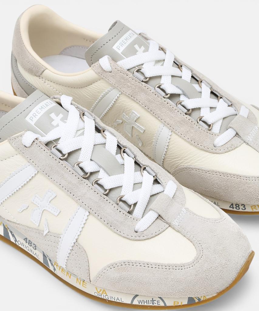Premiata [26Ss][Jackyx] White Logo Patch Cowhide Men'S Sneakers