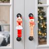 1 Pair Christmas Refrigerator Handle Covers Cookie Man Design Fabric Cloth Kitchen Appliance Handle Sleeves