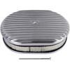 Aluminum Air Cleaner 2 Inch Oval Full Finned Design With Washable Filter Fits For 5 1/8" Carburetors
