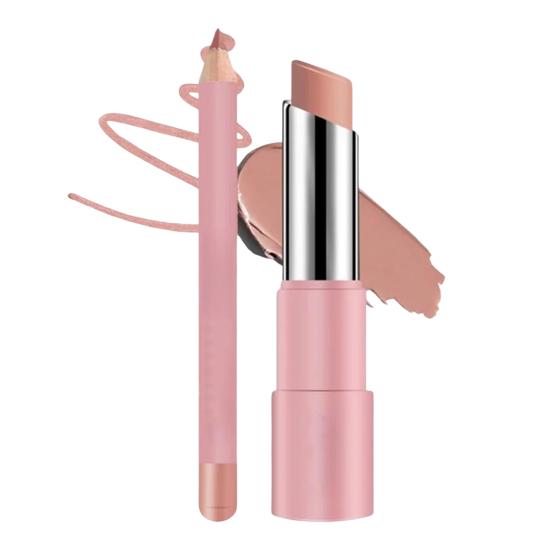 Набор бальзама для губ и карандаша для губ Стойкая водостойкая матовая помада Не скатывающаяся помада Многофункциональный усилитель блеска для губ