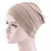 1Pc Muslim Stretch Hair Loss Head Scarf Wrap Cap Polyester Cancer Chemo Women Plain Turban Hat