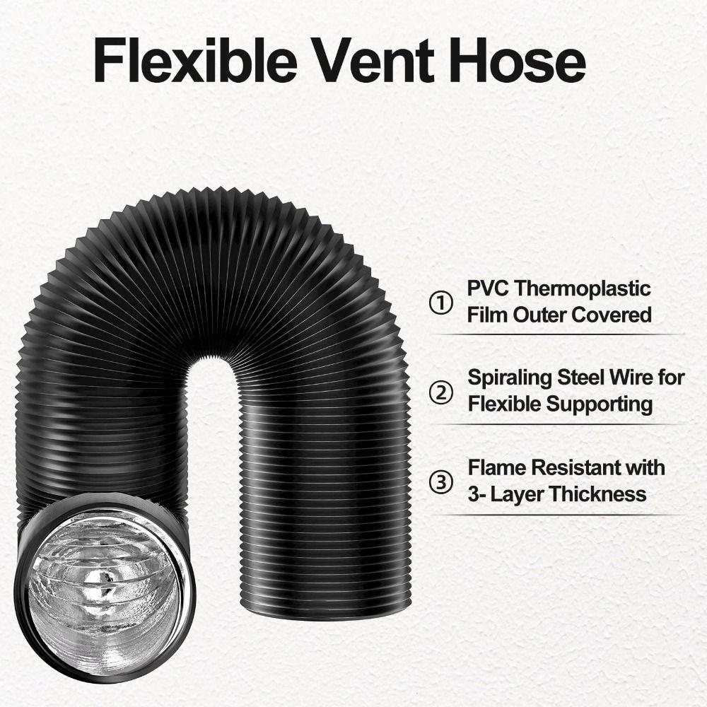 Insulated Air Ducting 6/7 inch Exhaust Pipe Professional Dryer Vent Hose Ventilation