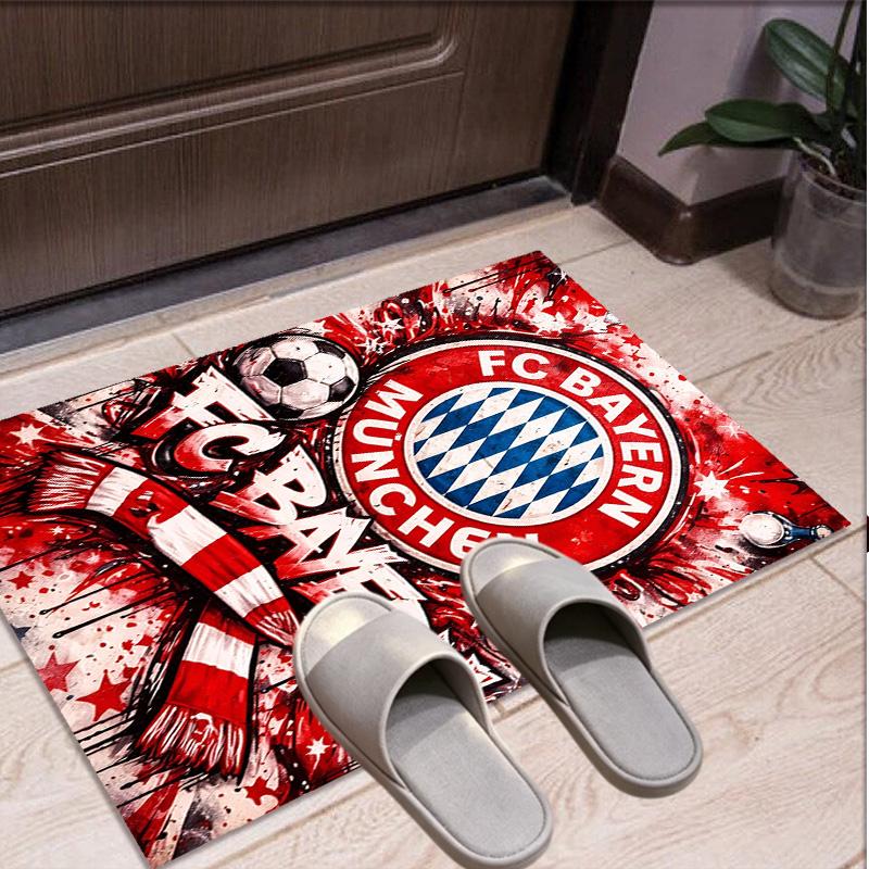 FC Bayern Pattern Rug, Indoor/Outdoor Mat, for Picnic, Gameroom, Bedroom, Office, Living Room, Home Decor Carpet, Birthday Gift