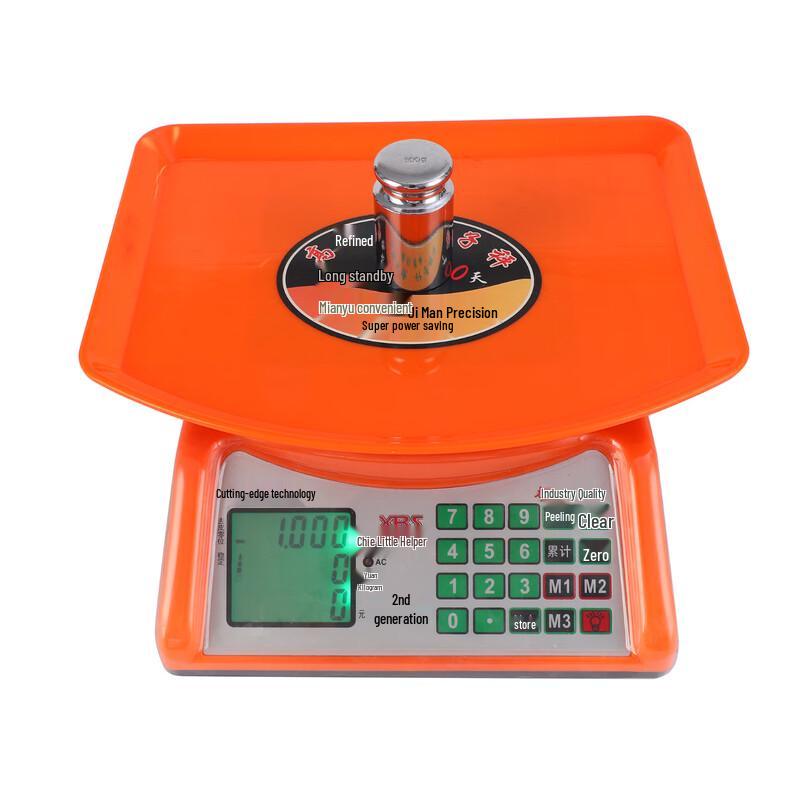 OUOETY Commercial Electronic Platform Scale with Dual Display, 30kg/1g CN plug (adapter included)