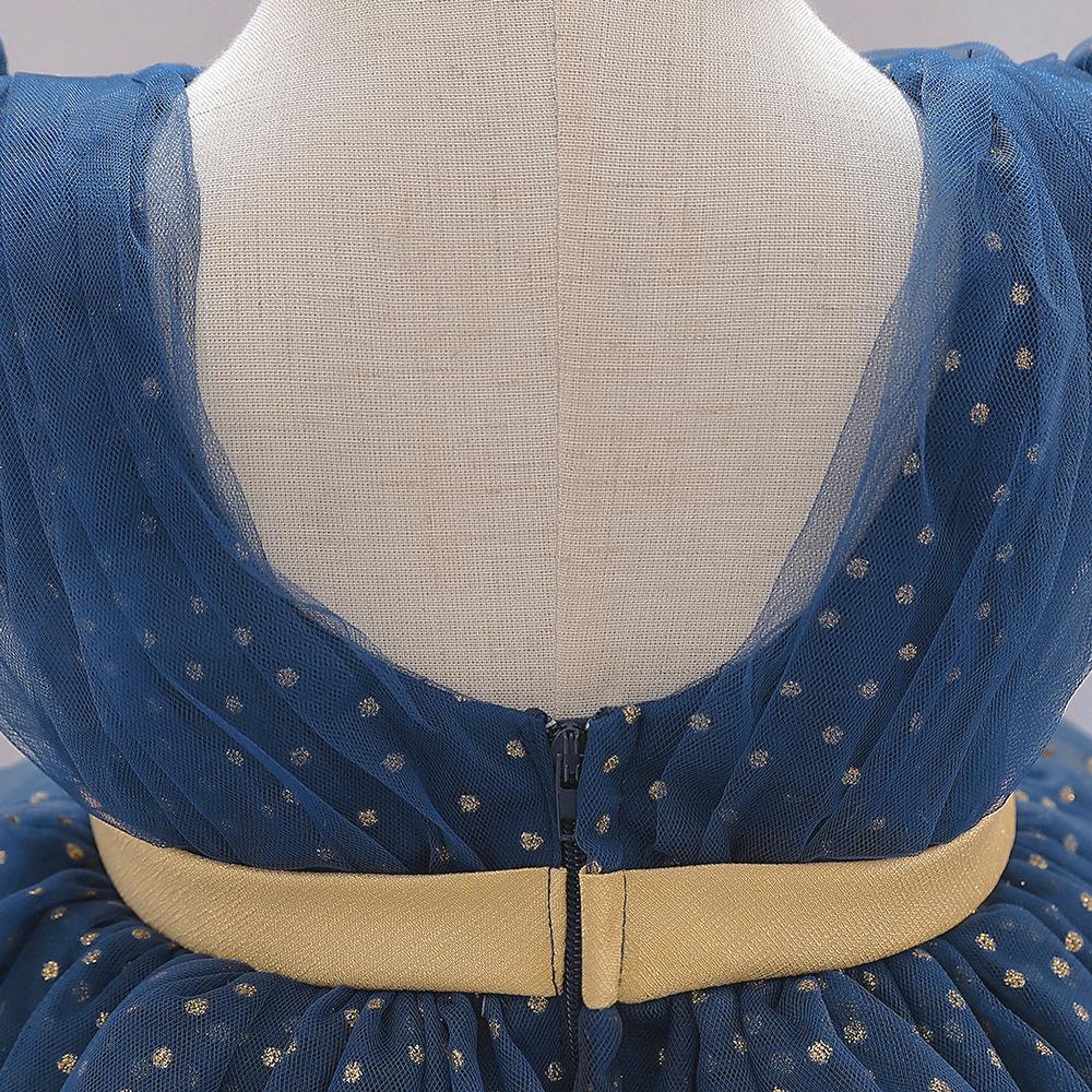 Navy Blue Dress for Newborn Infant 1st Birthday Baptism Dresse Girls Short Sleeve Baby Clothes Lace Cute Kids Party Vestidos Children's Clothing