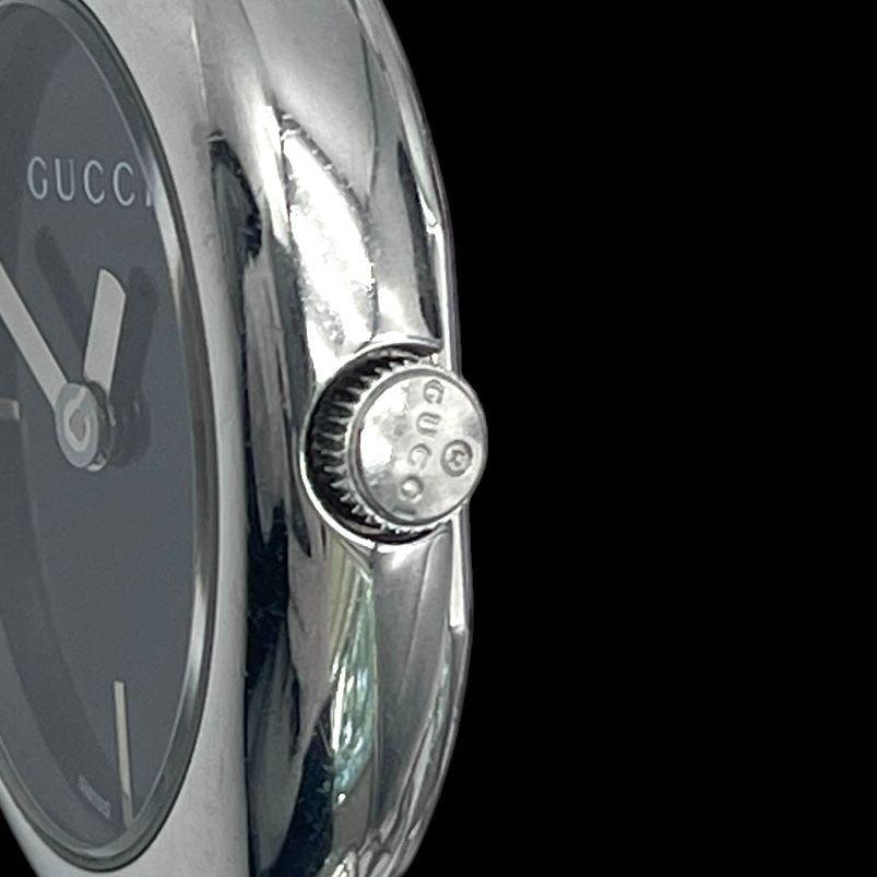 Использованный Новый аккумулятор рабочий предмет GUCCI Gucci Tornavoni 118 женские часы кварцевые QZ 2 стрелки Нержавеющая сталь черный циферблат серебристый