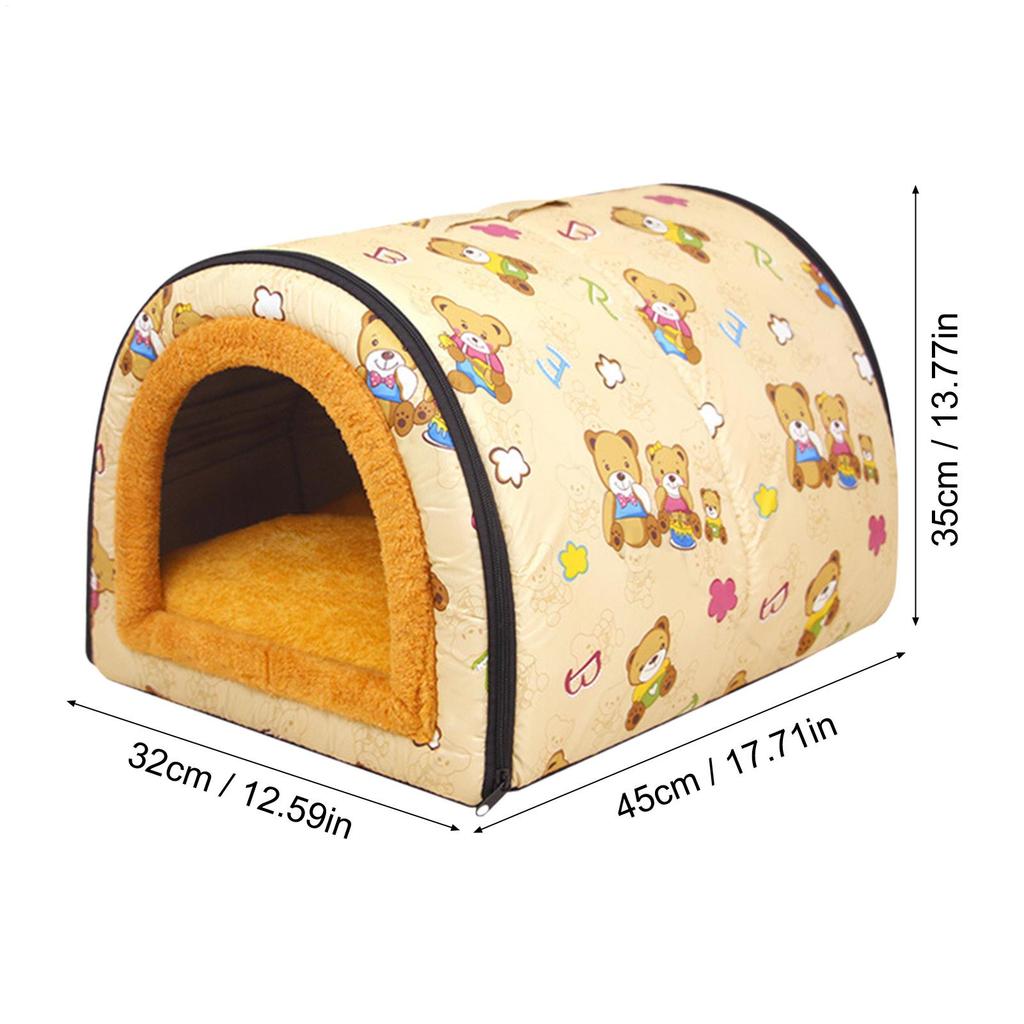 Waterproof dog kennel Cozy Small pet house Weatherproof Cat Dog Cave Dogs Enclosed House Warm Dog House Soft Pet Bed Tent