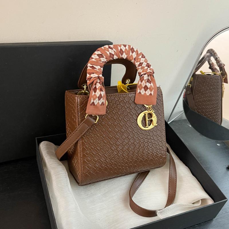 Маленькая квадратная сумка женская новая на плечо сумка-мессенджер сумочка плетеный ремень шелковый шарф сумка принцессы Дианы