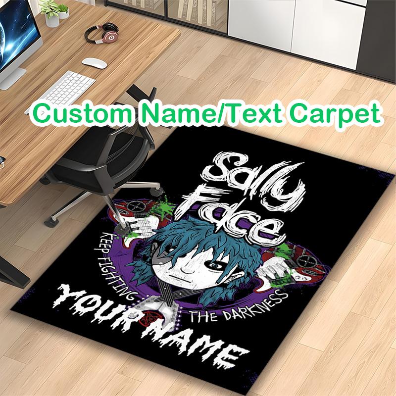 1pc Area Rug Appropriate for Office, Sally Face Game Theme Carpet, Versatile Printed Chair Rug, Durable Home Sofa Carpet
