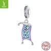 Magic Fairy Tale Series Magic Carpet Diy Pendant, Retro Style S925 Sterling Silver Bracelet Necklace Necklace Ornament
