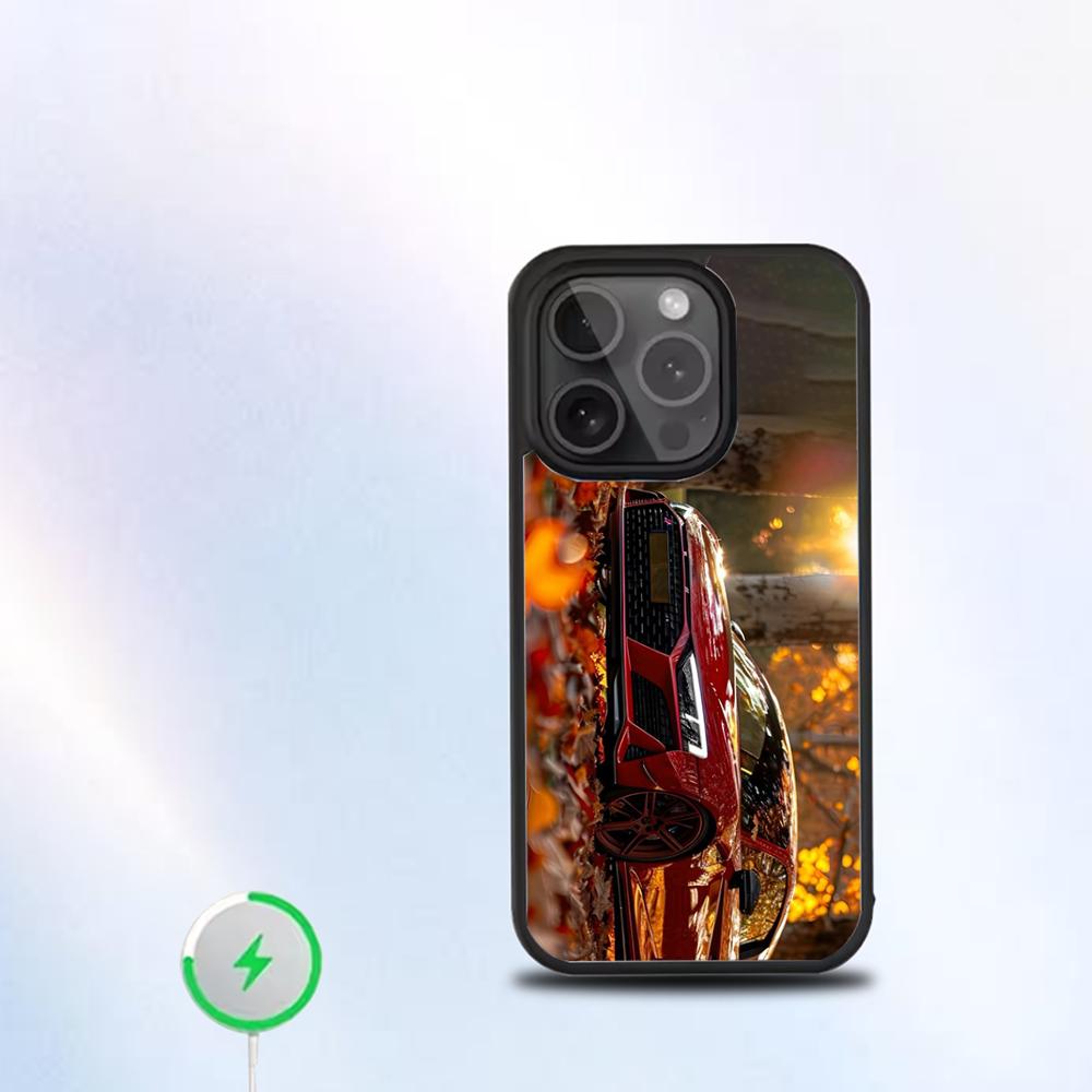 A-Audis R-S car Phone Case For IPhone 16 15 14 13 12 11 Pro Mini Max Soft Magnetic Cover