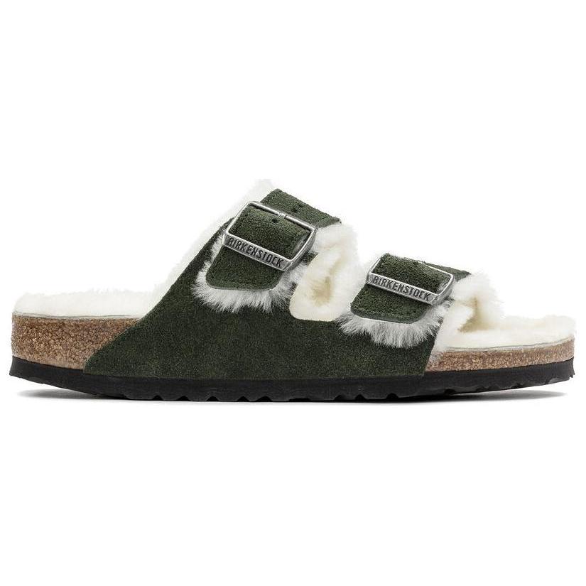 Birkenstock Сандалия из овчины Arizona Замша Узкий крой 'Зеленый' Женская 1021102