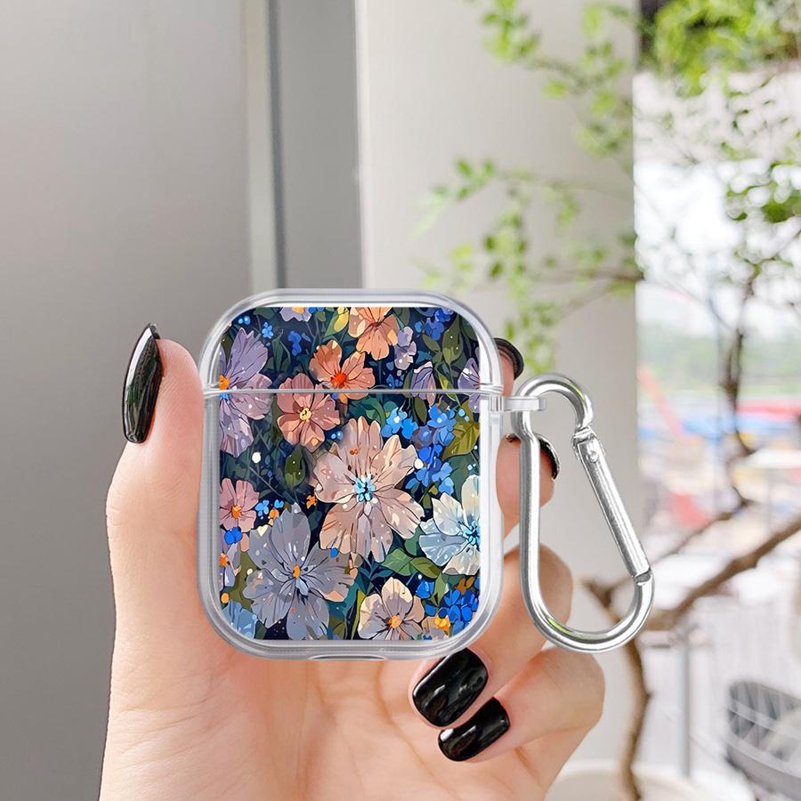 Прозрачные Чехлы для Наушников Чехол Для Airpods Pro3 2 1 Pro2 3 Pro 4 Красивый Цветочный Узор