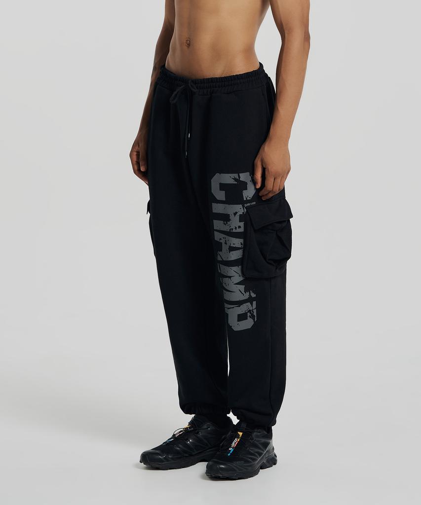 H Dex Champ Cargo Jogger Sweatpants (Black)
