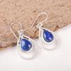 Lapis Lazuli Earrings Handmade Gemstone Jewelry, 925 Solid Sterling Silver Earrings, Unique Design Jewelry Pendant