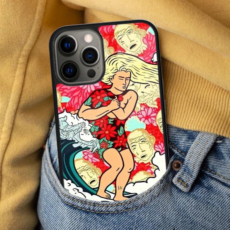 Japanese Surfers Soft Phone Case for iPhone 17 Air 16e Pro max 15 Pro 13 14 Plus 11 12 MagSafe Magnetic Coque