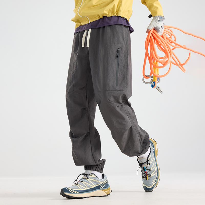 Брюки High Street Charge Мужские Весенне-осенние Средней толщины Американский трендовый бренд Прямые Спортивные Свободные Рабочие Спортивные брюки