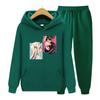 Women Hoodie Set  Autumn Winter Hoodies+Pants Two Piece Set Anime Printing Womens Hoodies Tracksuits Jogger Pants Clothes