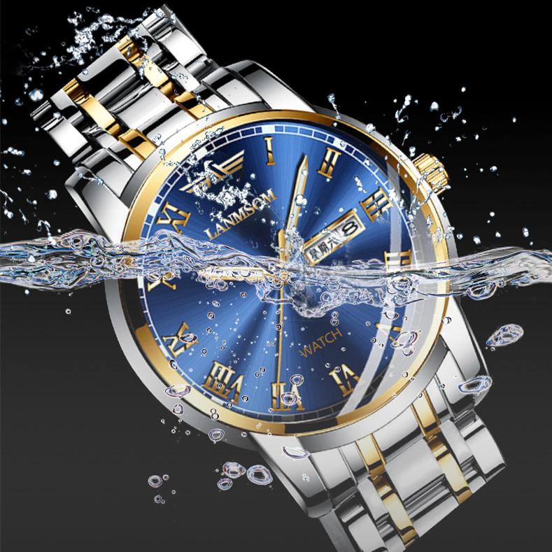 Новые роскошные мужские часы высшего бренда с коробкой, мужские кварцевые часы