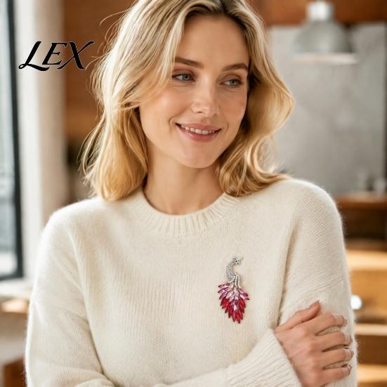 Sparkling Dress Brooch Rhinestone Peacock Brooch, Animal Jewelry Pin for Women, Brooches Vintage Clothes Decorative Accessory Wedding Parties
