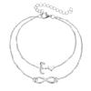Letter Double Foot Chain Infinite Love Chain Women's Foot Chain Summer Gift Beach Gift For Mother