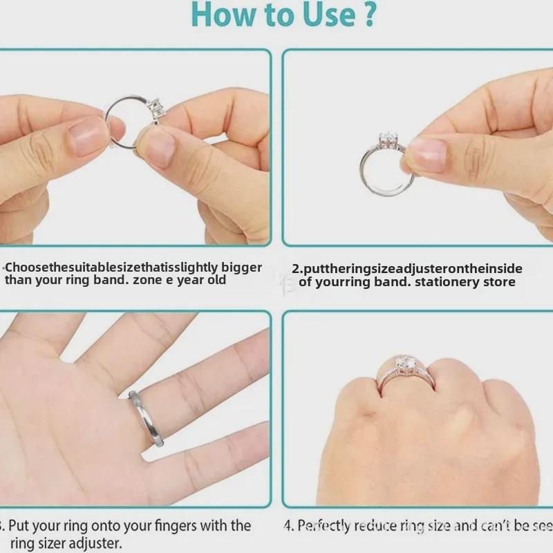 Прозрачная пластиковая невидимая накладка для регулировки размера кольца