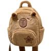 Kawaii Capybara Plush Backpack for Women Versatile Cartoon Funny Capibala Crossbody Bag aLrge Capacity Tote Bag