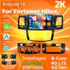 Android 14 Carplay Auto Для Fortuner Hilux 2005 - 2014 Автомагнитола Мультимедийная стерео Навигация 4G+WIFI Головное устройство Голосовое управление ИИ