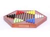 Checker Glass Marbles Wooden Tabletop Game, Chess, Card Game, Competitive Puzzle Toy with Drawer-style Storage.